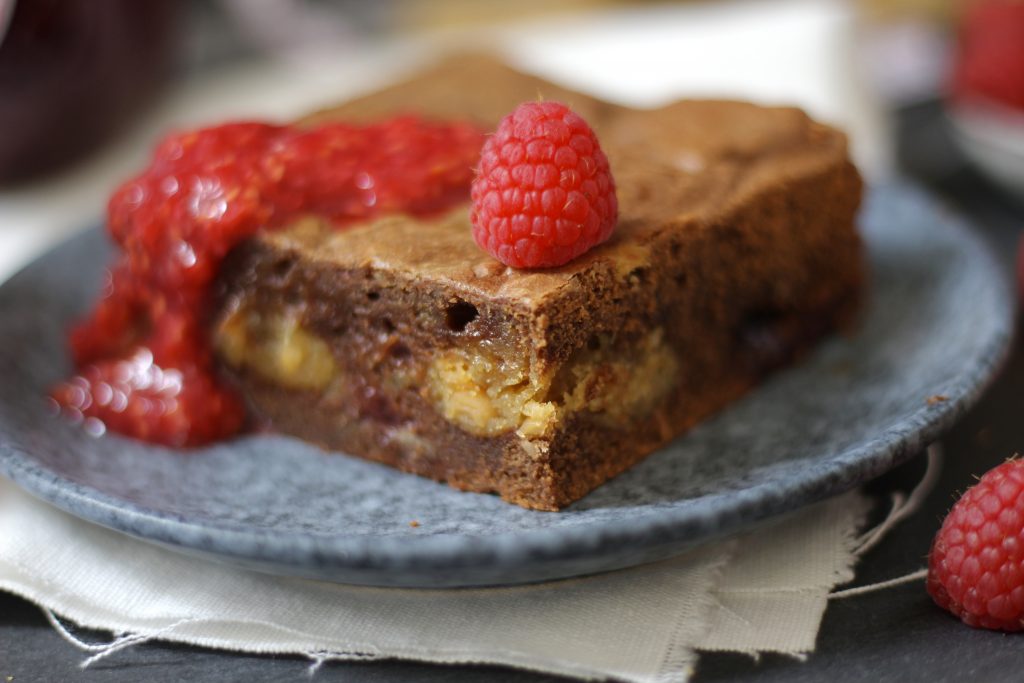 Peanut Butter & Raspberry Jam Brownie Tasty Matter