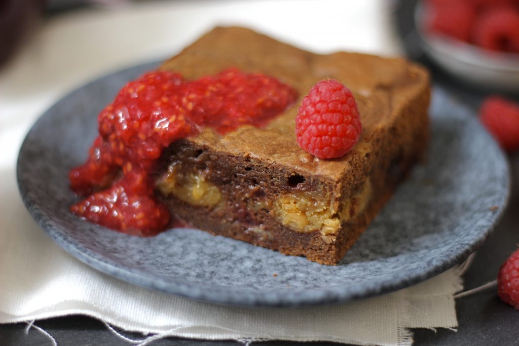 Peanut Butter & Raspberry Jam Brownie Tasty Matter