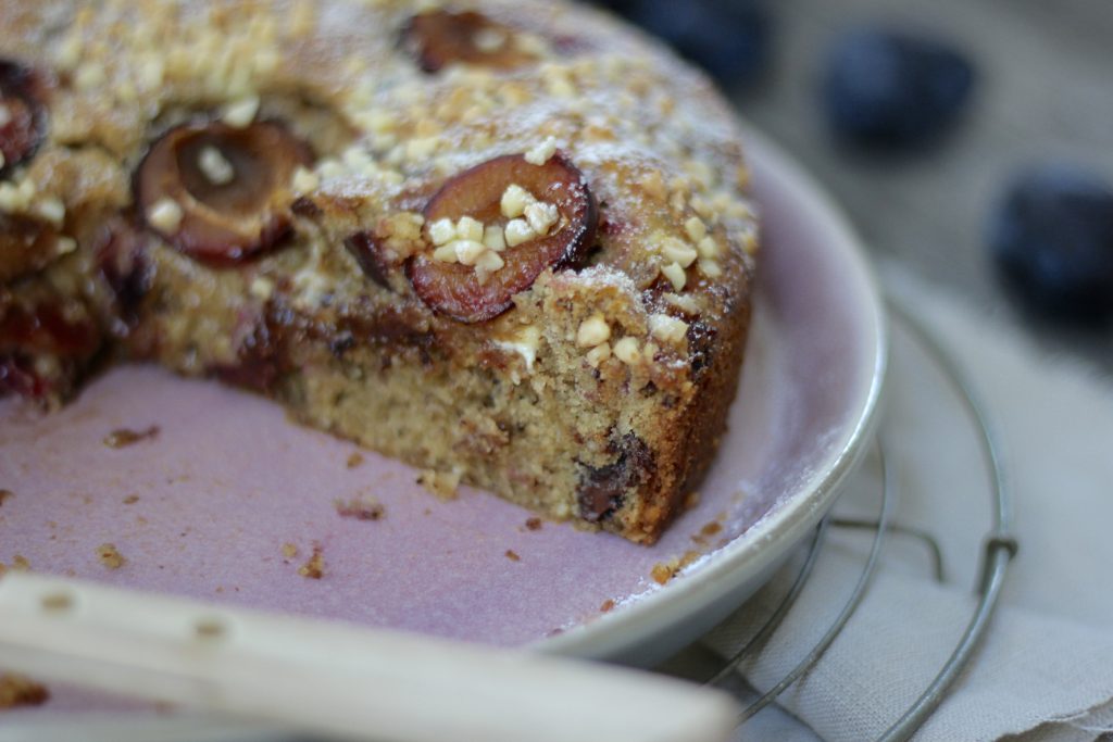 Double Chocolate Hazelnut Plum Cake Tasty Matter