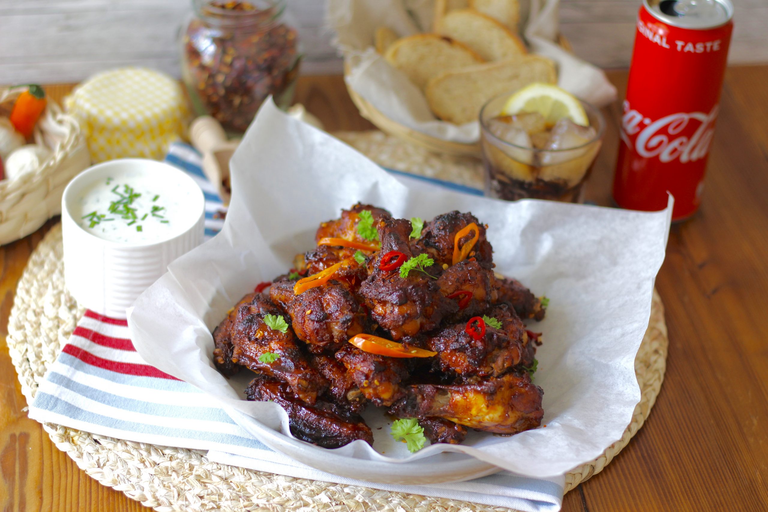 Spicy Rum & Coke Chicken Wings Tasty Matter