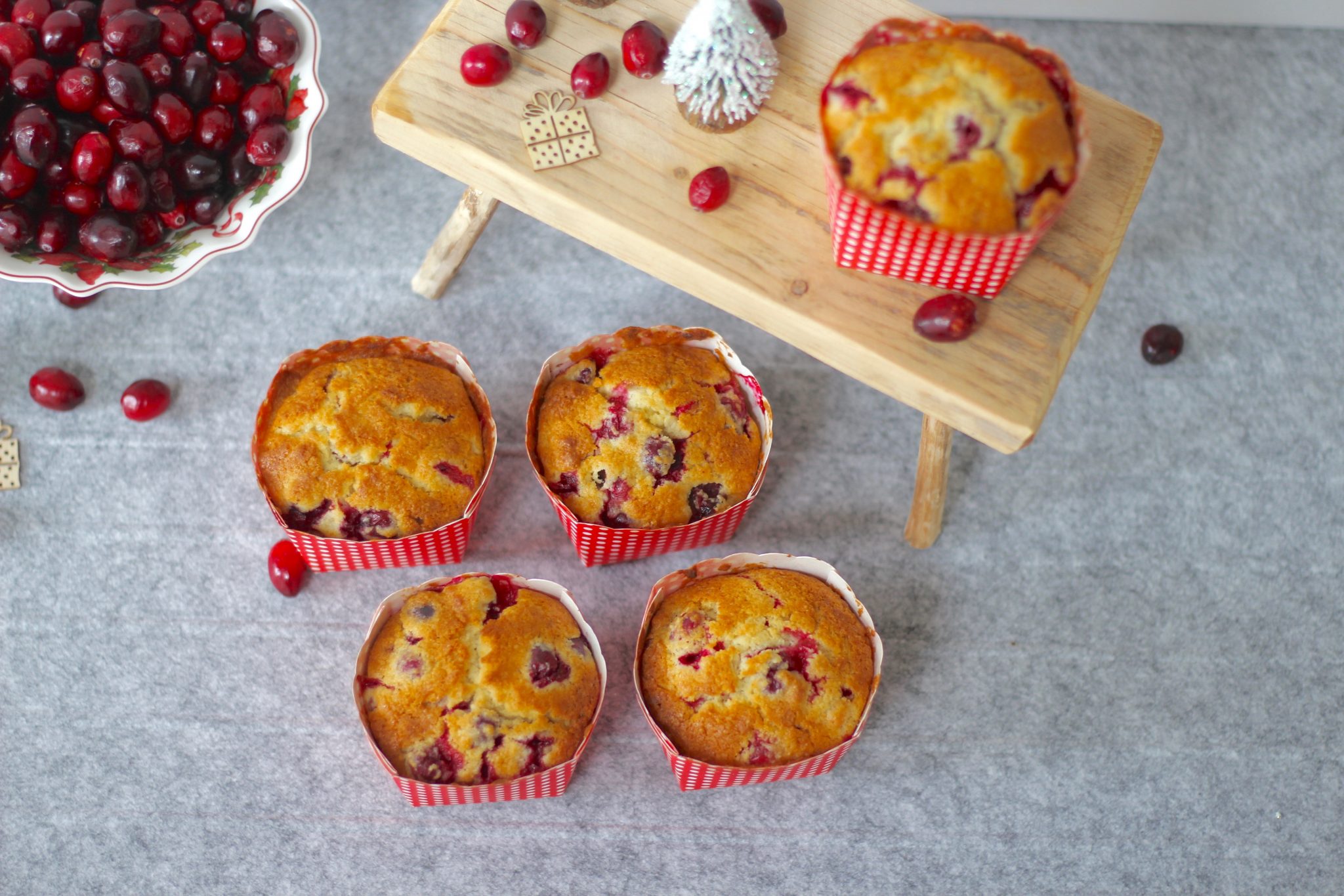 Cranberry Marzipan Muffins - Tasty Matter