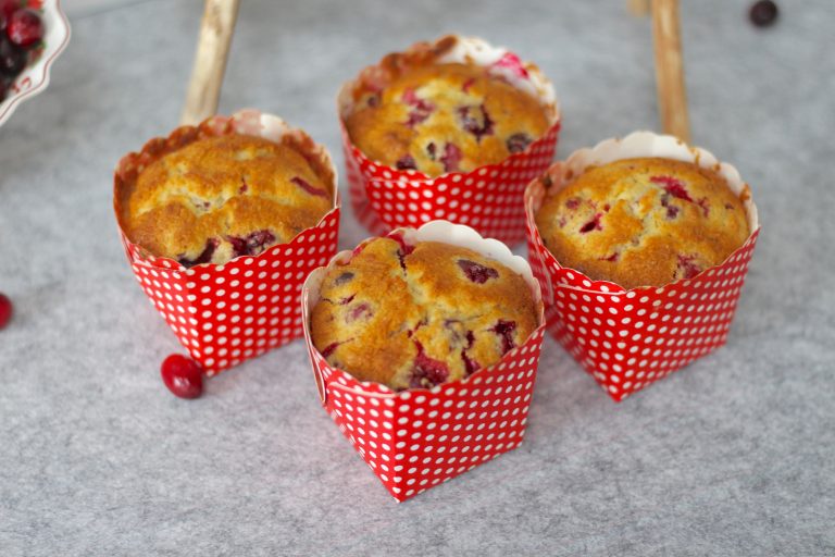 Cranberry Marzipan Muffins - Tasty Matter