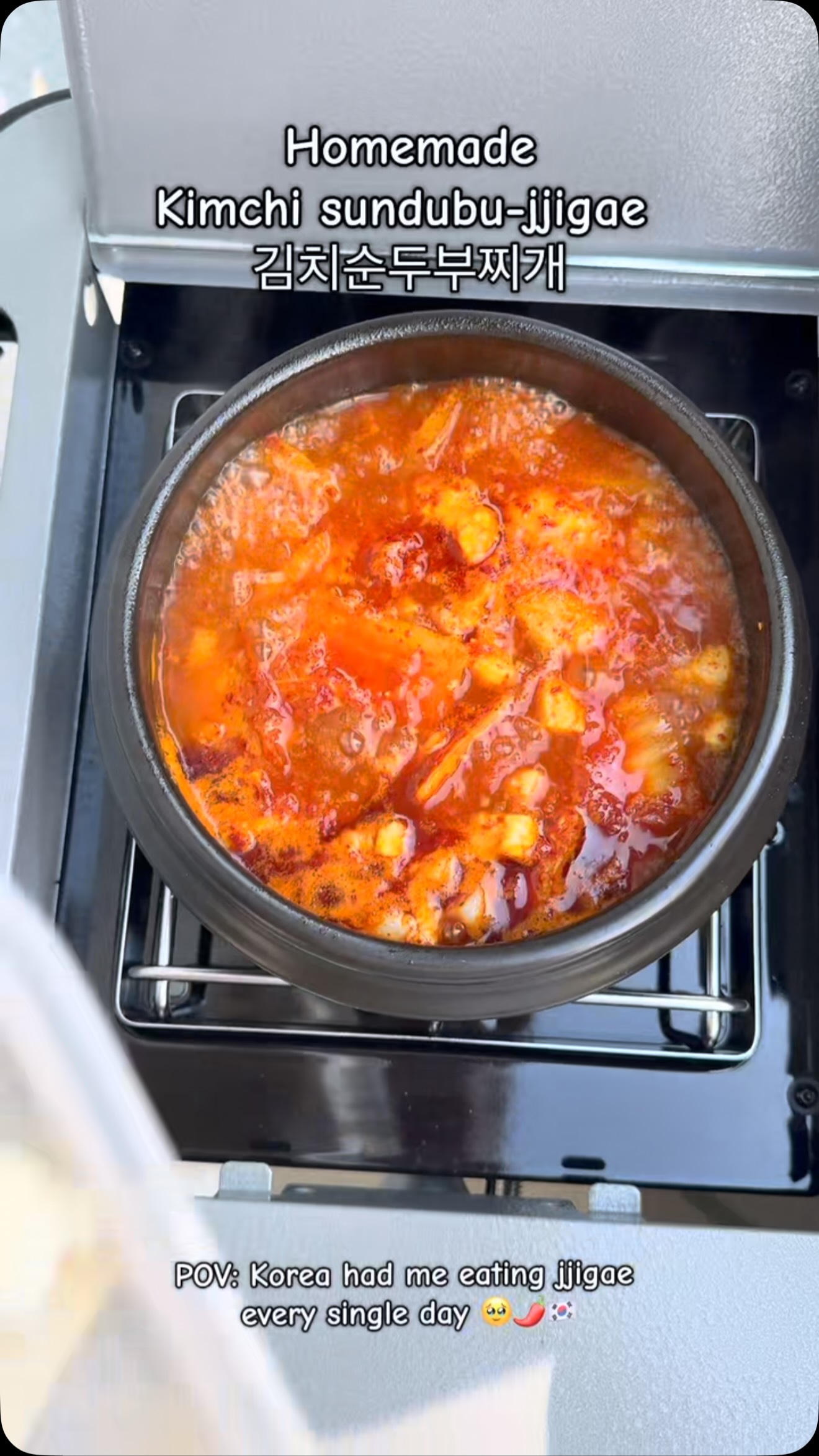 POV: went to Korea and accidentally made sundubu-jjigae my entire personality 😂🌶️🇰🇷 #korean #foodporn #homemade